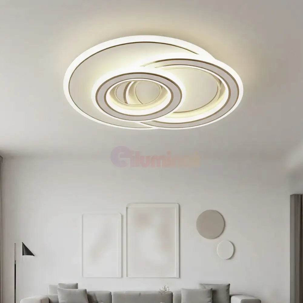 Lustra LED Zefir ROUND Gold Echivalent 100W ALBA / 32CM / CIRCLE DESIGN Lighting Fixtures