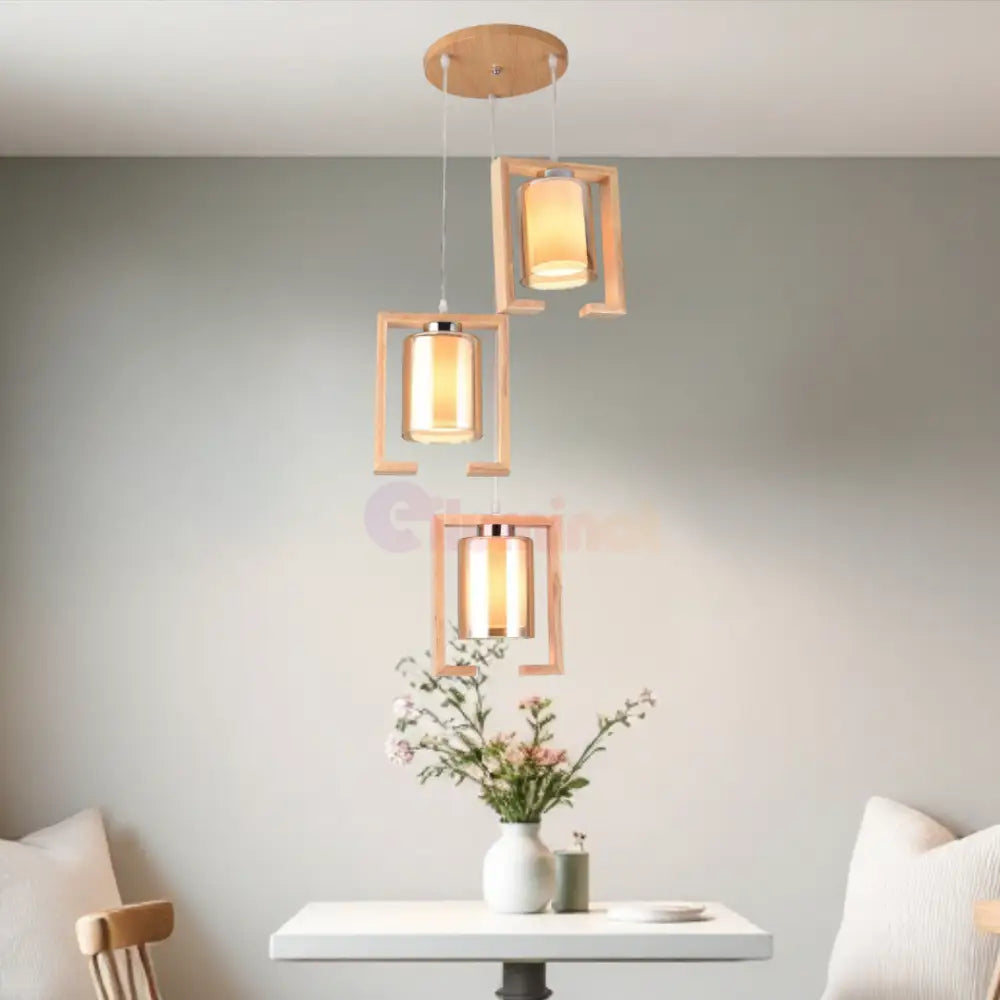 Lustra Lemn 3xE27 NovaWood - HY-C6673/3LEMN LEMN Lighting Fixtures