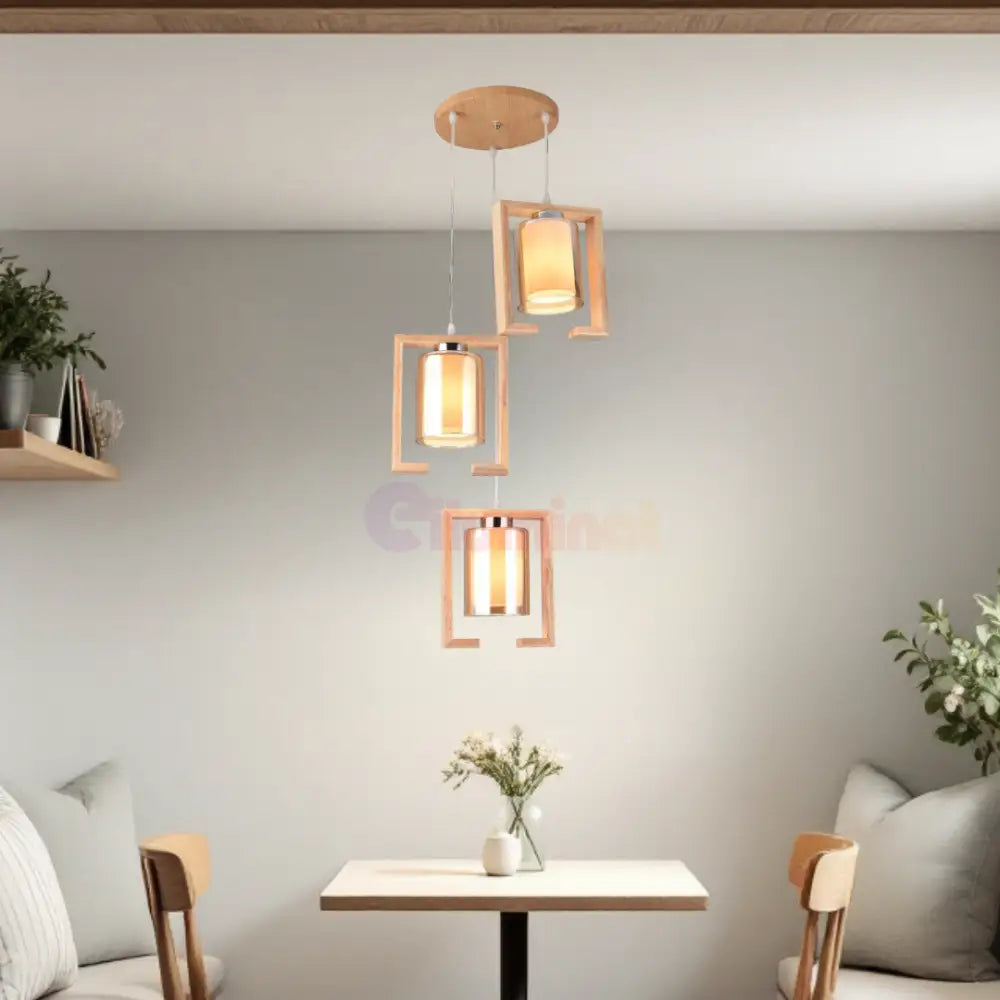Lustra Lemn 3xE27 NovaWood - HY-C6673/3LEMN LEMN Lighting Fixtures