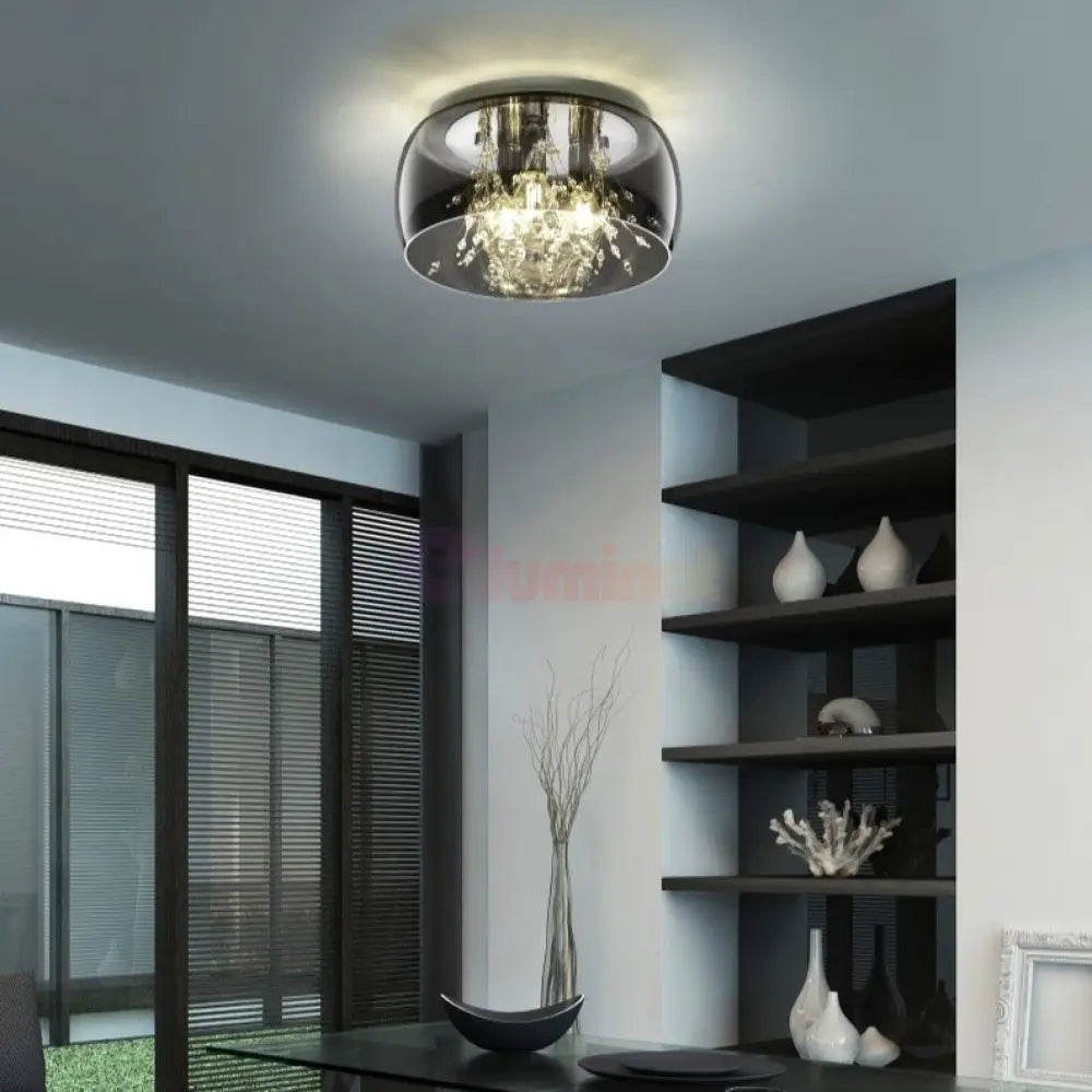 Lustra Luxury CRYSTEL 34cm CHROME / CRISTAL Chandeliers