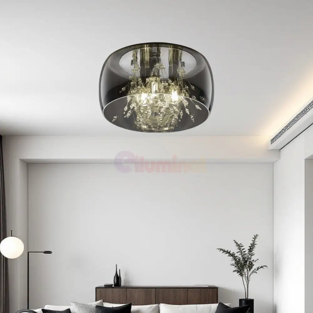 Lustra Chrome 3xE14 ShinePulse 28W ARGINTIE / ABAJUR Chandeliers