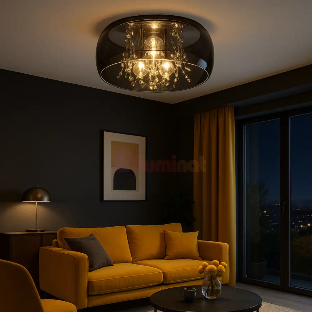 Lustra Chrome 3xE14 ShinePulse 28W ARGINTIE / ABAJUR Chandeliers