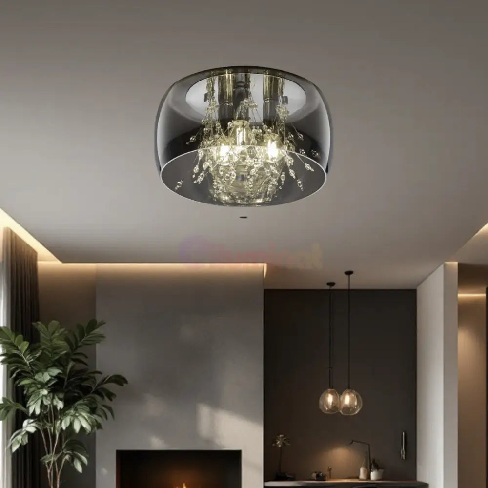 Lustra Chrome 3xE14 ShinePulse 28W ARGINTIE / ABAJUR Chandeliers