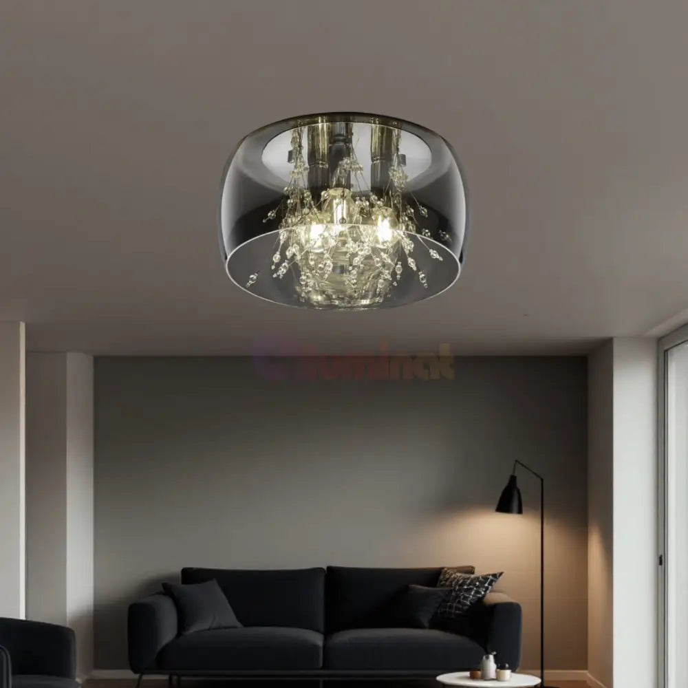 Lustra Chrome 3xE14 ShinePulse 28W ARGINTIE / ABAJUR Chandeliers
