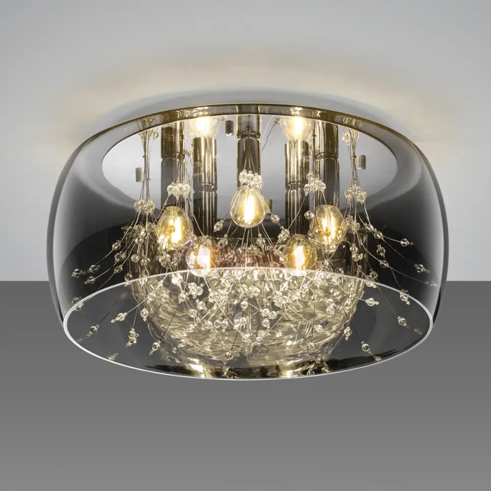 Lustra Chrome 5xE14 ShinePulse 28W ARGINTIE / ABAJUR Chandeliers