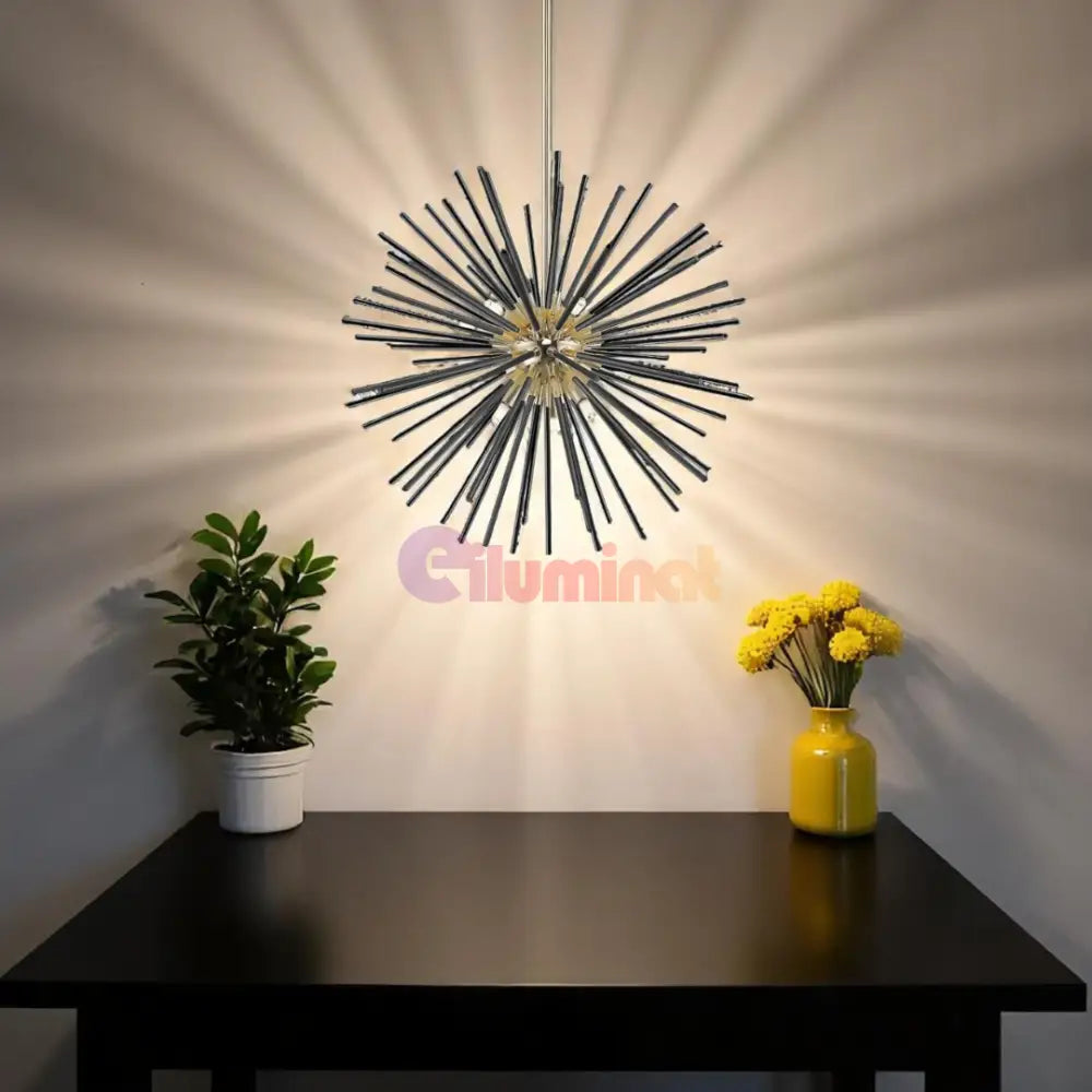 Lustra LED Black + Gold Serico NEGRU + AURIU / MINIMALIST DESIGN Lighting Fixtures