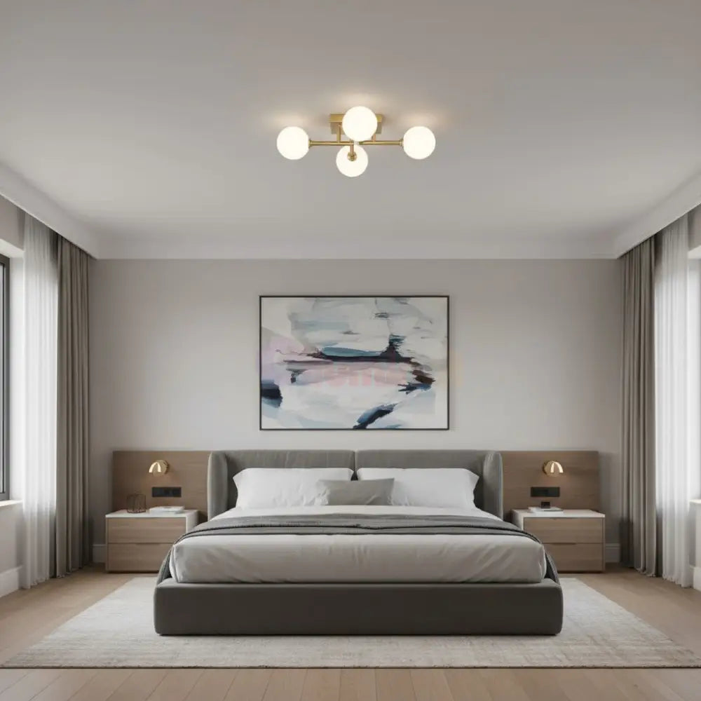 Lustra STREVA Gold Abajur MAT 4xE27 Chandeliers
