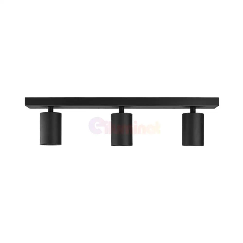 Lustra Neagra Liniara cu 3 Spoturi Reglabile 3xGU10 Lighting Fixtures