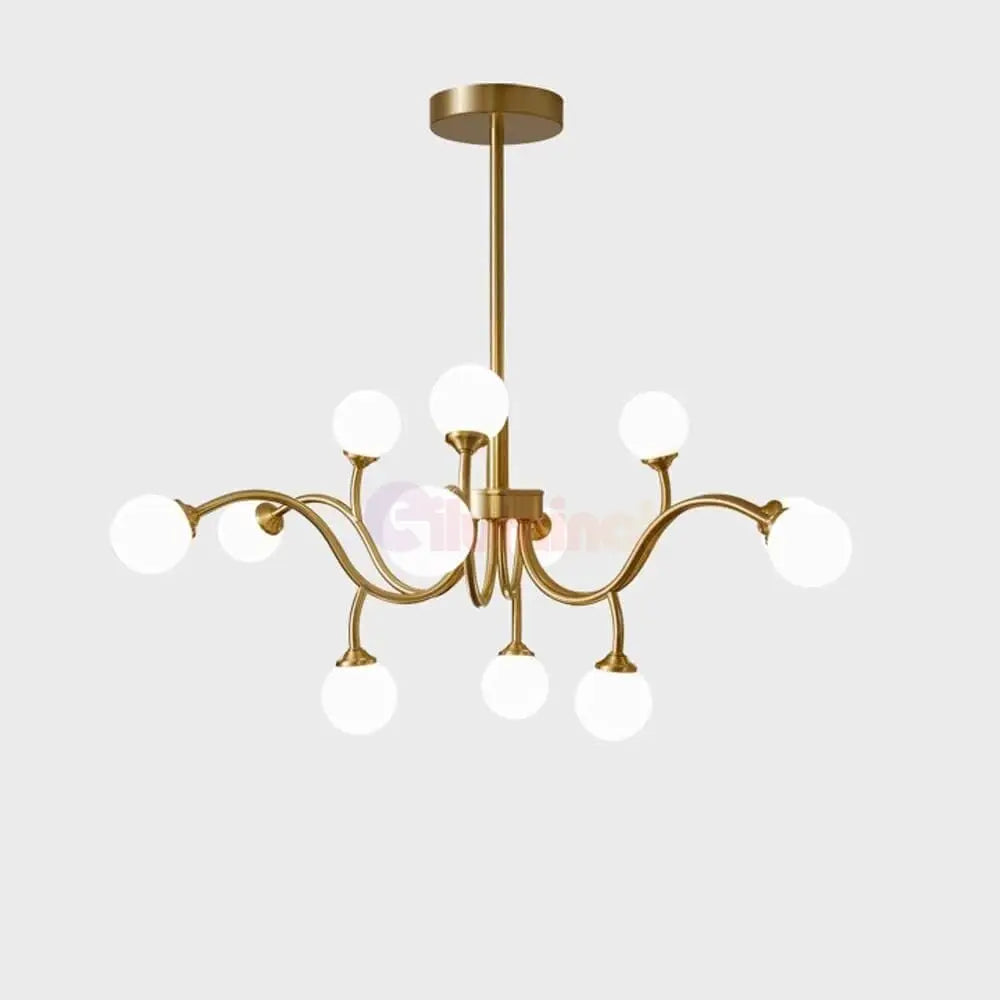 Lustra Nordic Style Abajur MAT Golden Beans 66108-12 AURIE / ABAJUR / 70CM Chandeliers
