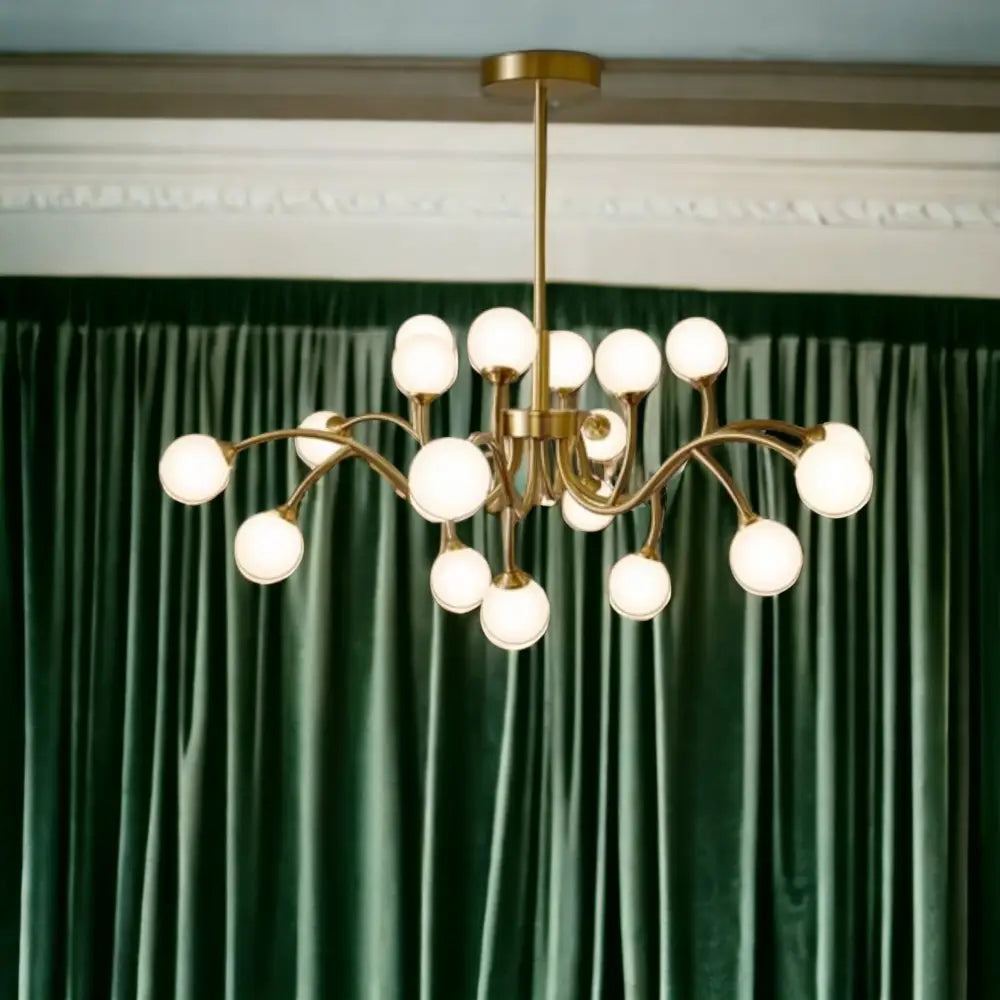 Lustra Nordic Style Abajur Mat Golden Beans 66108-18 Chandeliers