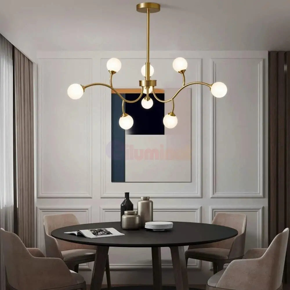 Lustra Nordic Style Abajur MAT Golden Beans 66108-9 AURIE / ABAJUR / 60CM Chandeliers