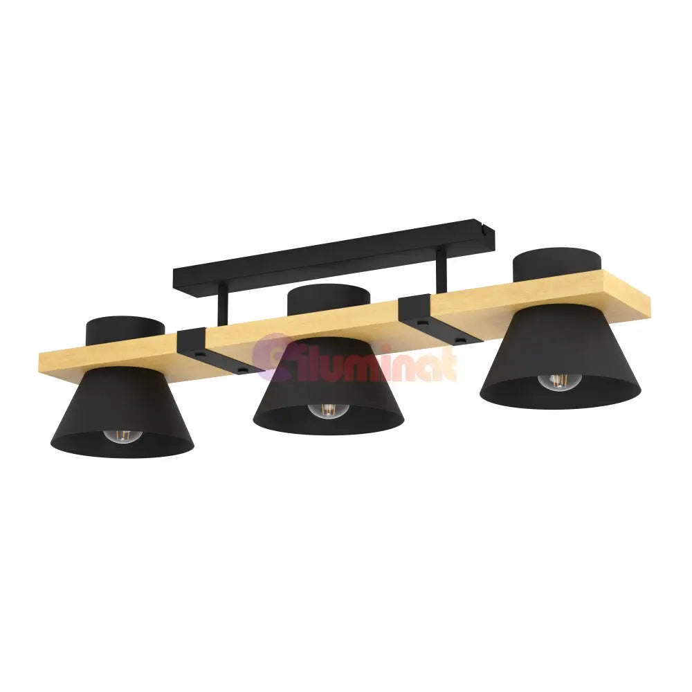 Lustra RETRO 3XE27 MACCLES 43955 NEAGRA / VINTAGE SI RETRO DESIGN Lighting