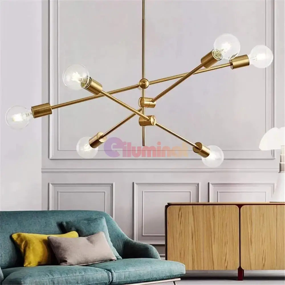 Lustra Stil Nordic Mid-Century 6Xe27 Lighting Fixtures