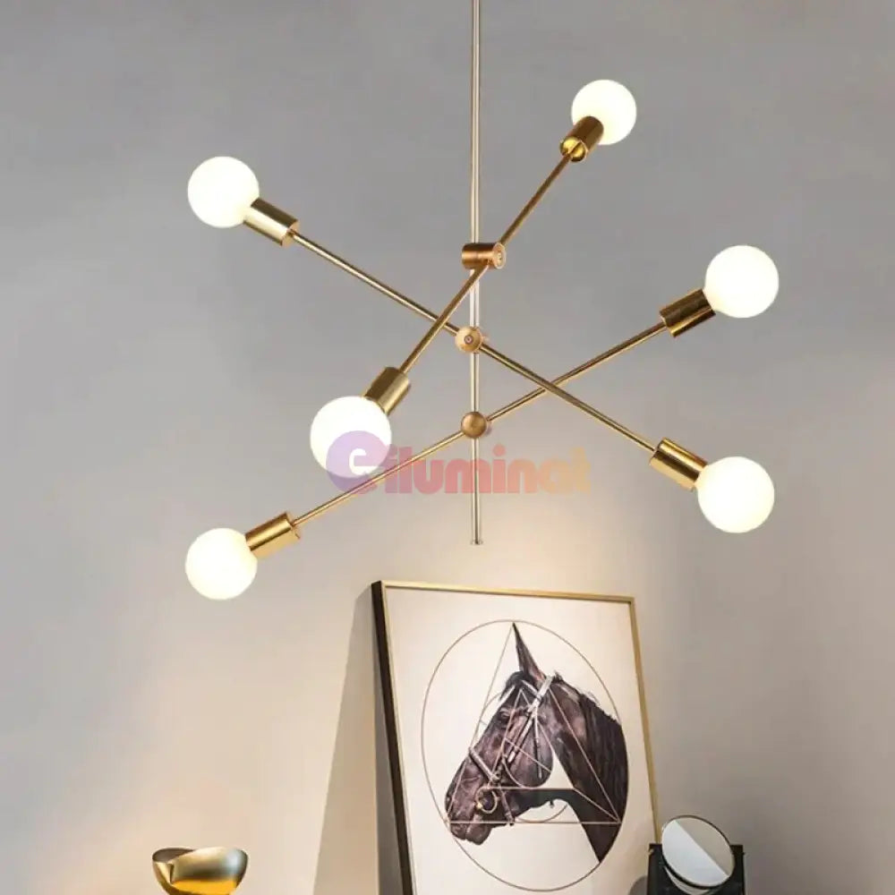 Lustra Stil Nordic Mid-Century 6Xe27 Lighting Fixtures