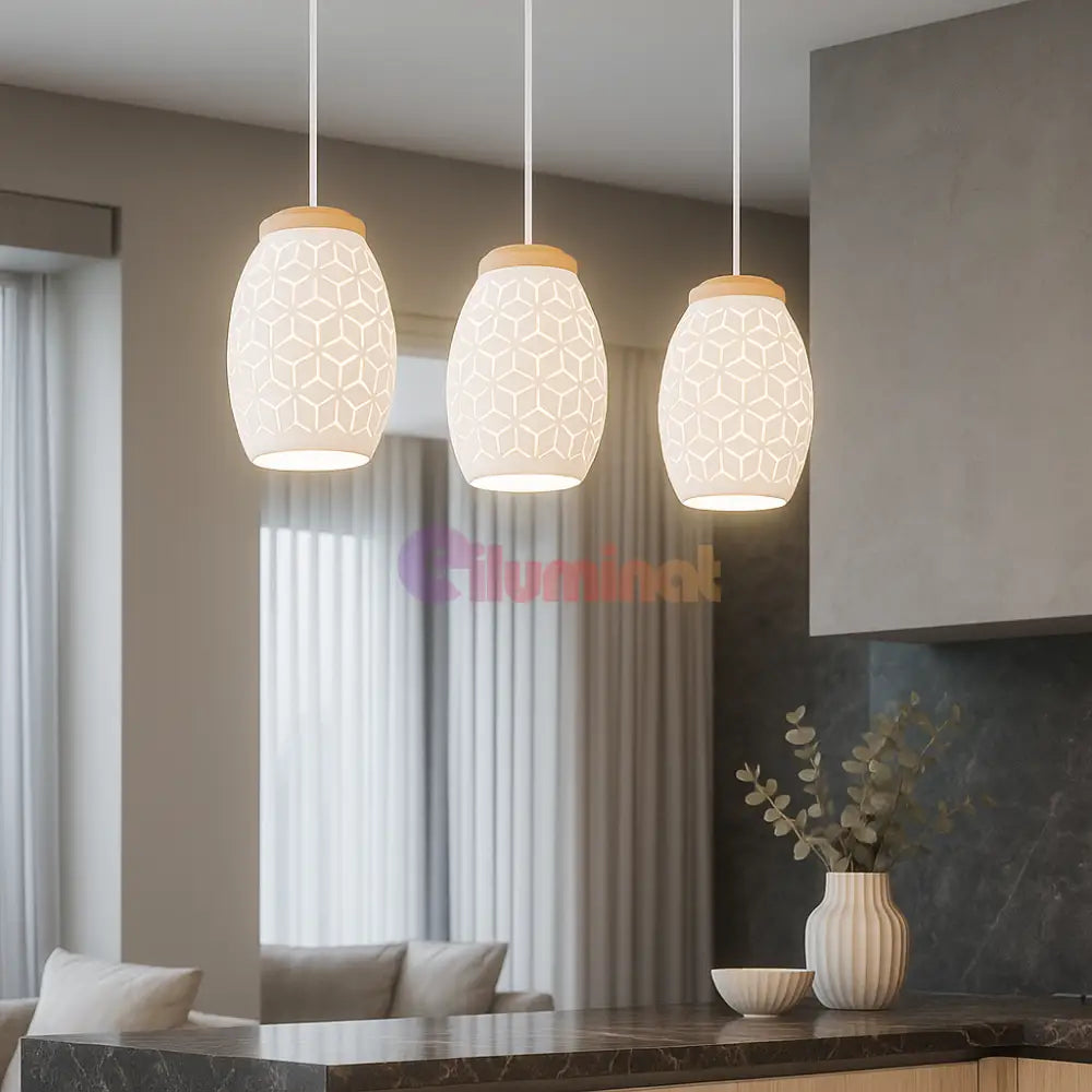 Lustra Suspendata 3xE27 BIDAR Alba ALBA / VINTAGE SI RETRO DESIGN Lighting Fixtures