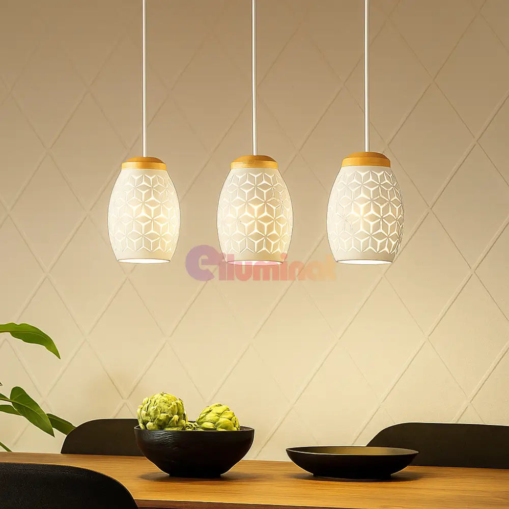 Lustra Suspendata 3xE27 BIDAR Alba ALBA / VINTAGE SI RETRO DESIGN Lighting Fixtures