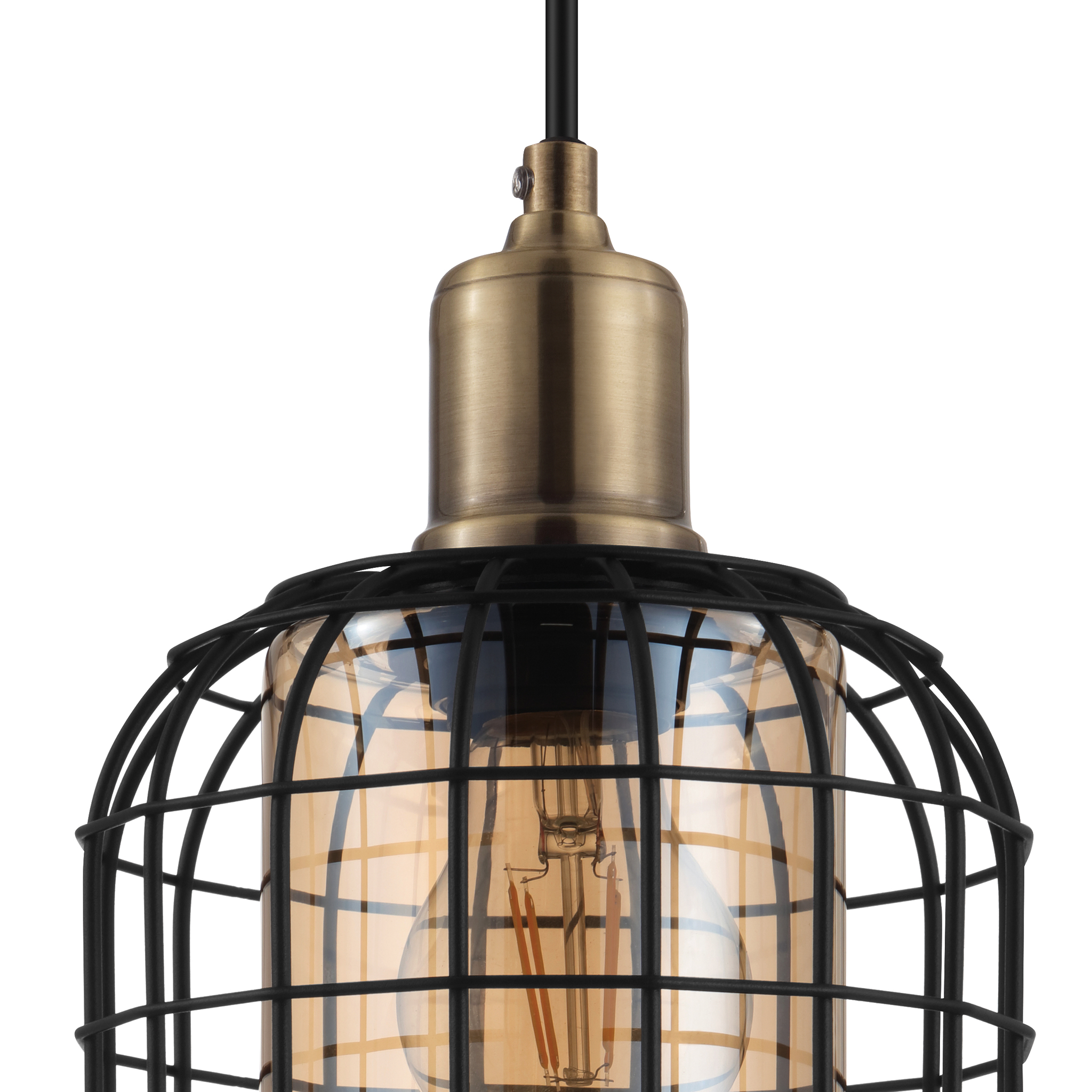 Lustra Suspendata 3xE27 CHISLE EGLO 43499 NEAGRA / VINTAGE SI RETRO DESIGN Lighting Fixtures