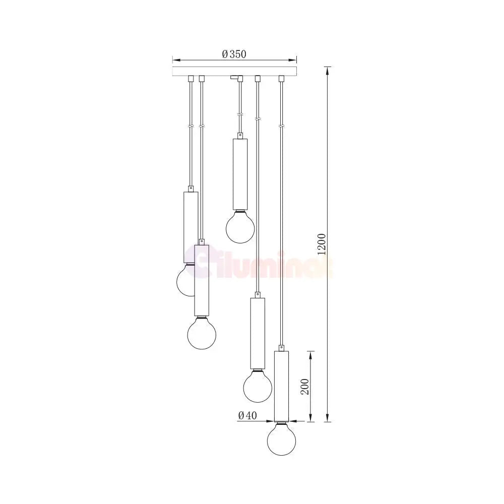 Lustra Suspendata 5 GOLDEN DROP AURIE / SUSPENDATE Chandeliers