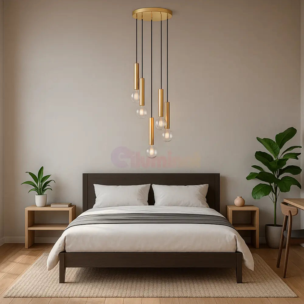 Lustra Suspendata 5 GOLDEN DROP AURIE / SUSPENDATE Chandeliers