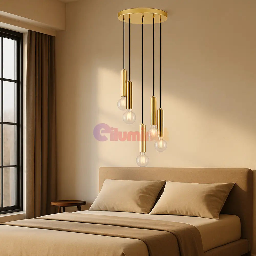 Lustra Suspendata 5 GOLDEN DROP AURIE / SUSPENDATE Chandeliers