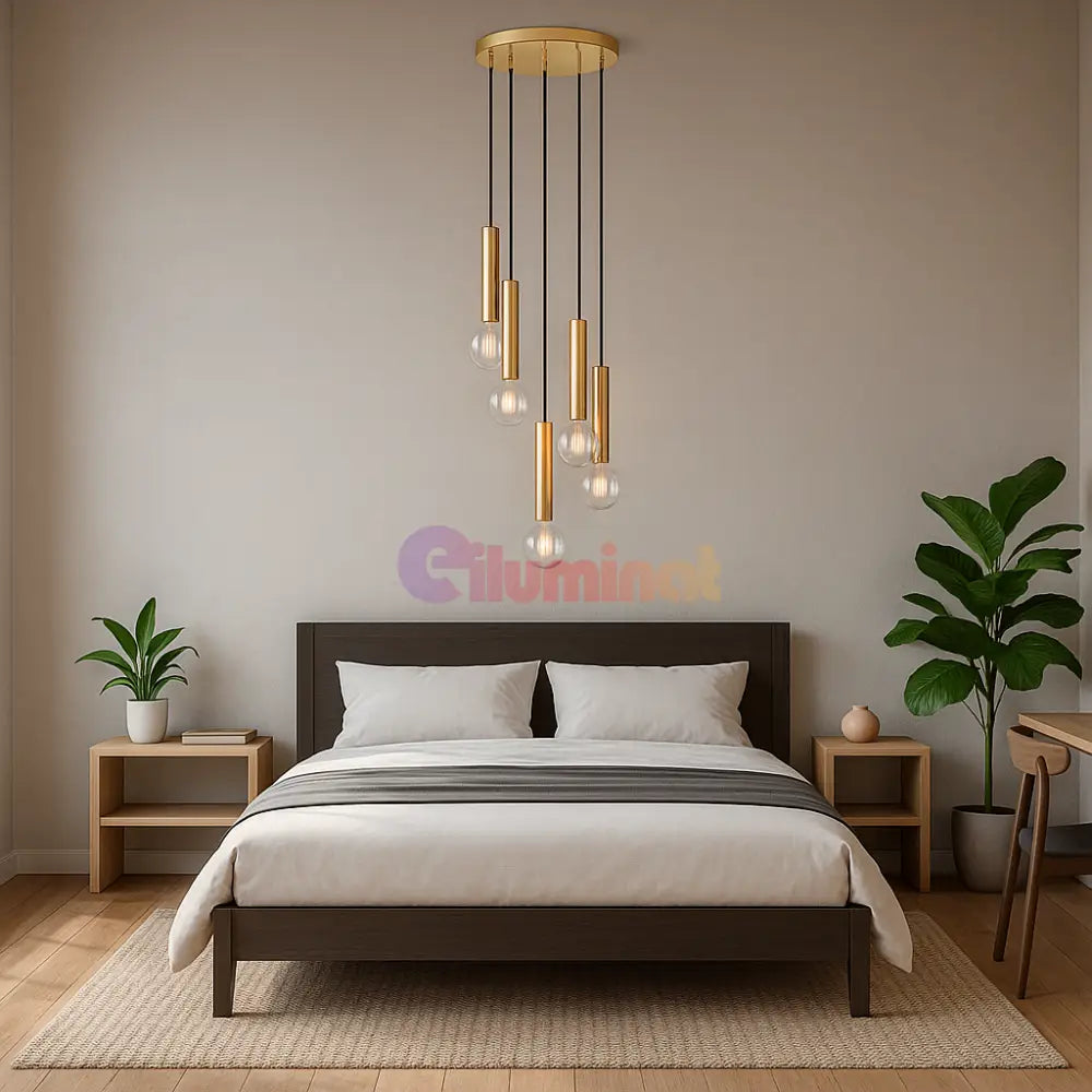 Lustra Suspendata 5 GOLDEN DROP AURIE / SUSPENDATE Chandeliers