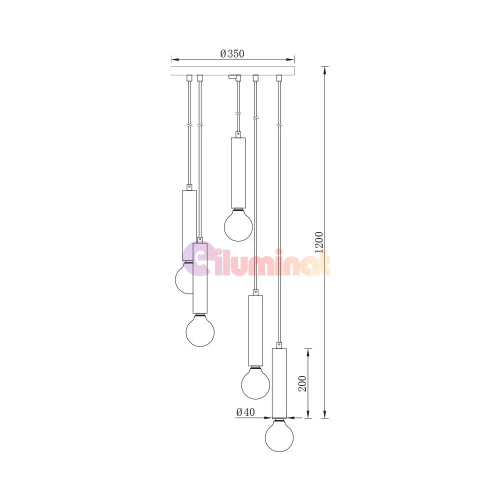 Lustra Suspendata 5 GOLDEN DROP AURIE / SUSPENDATE Chandeliers