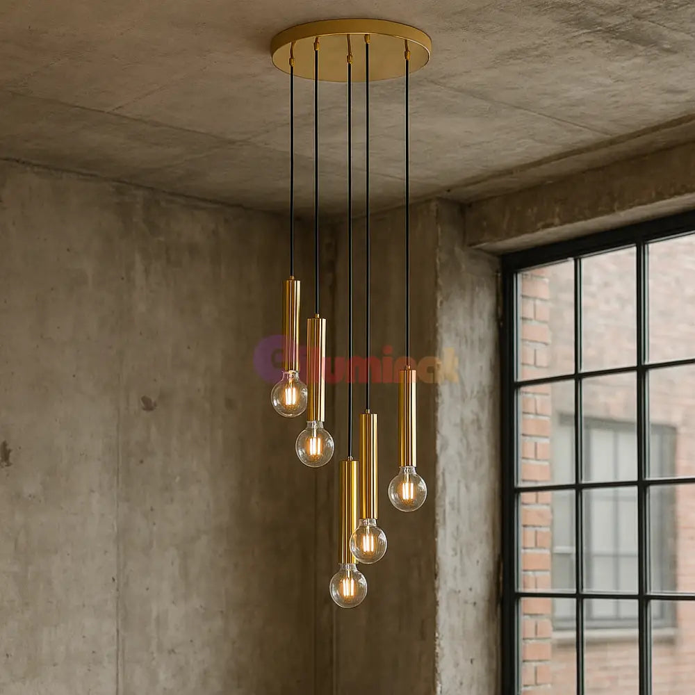 Lustra Suspendata 5 GOLDEN DROP AURIE / SUSPENDATE Chandeliers