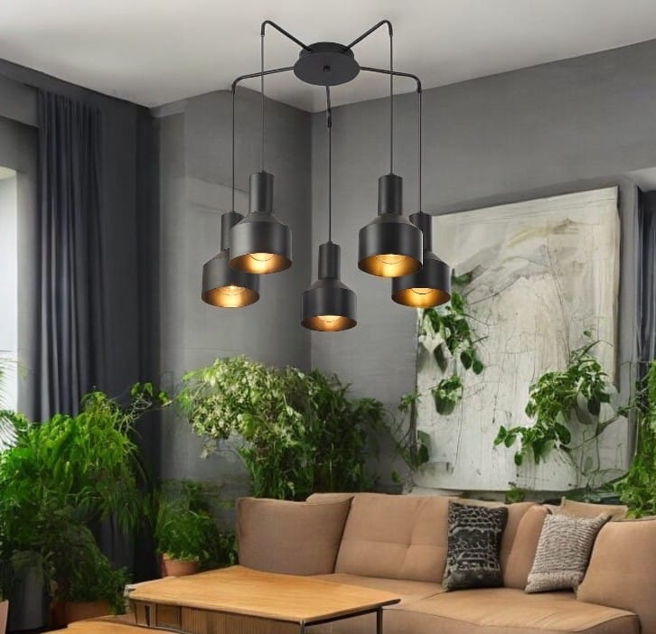 Lustra Suspendata 5Xe27 Arcane Black Chandeliers