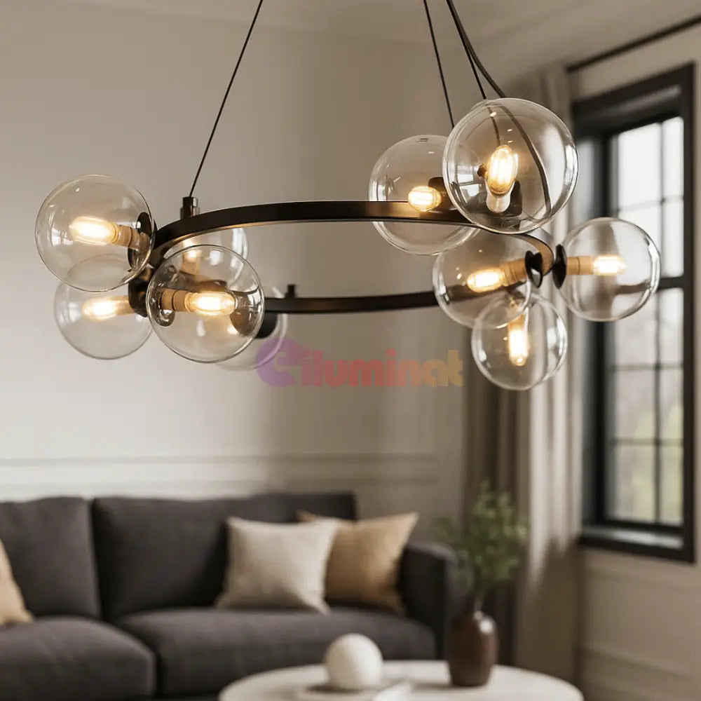 Lustra Suspendata Abajur 11xG9 Black AURIE / ABAJUR Lighting Fixtures