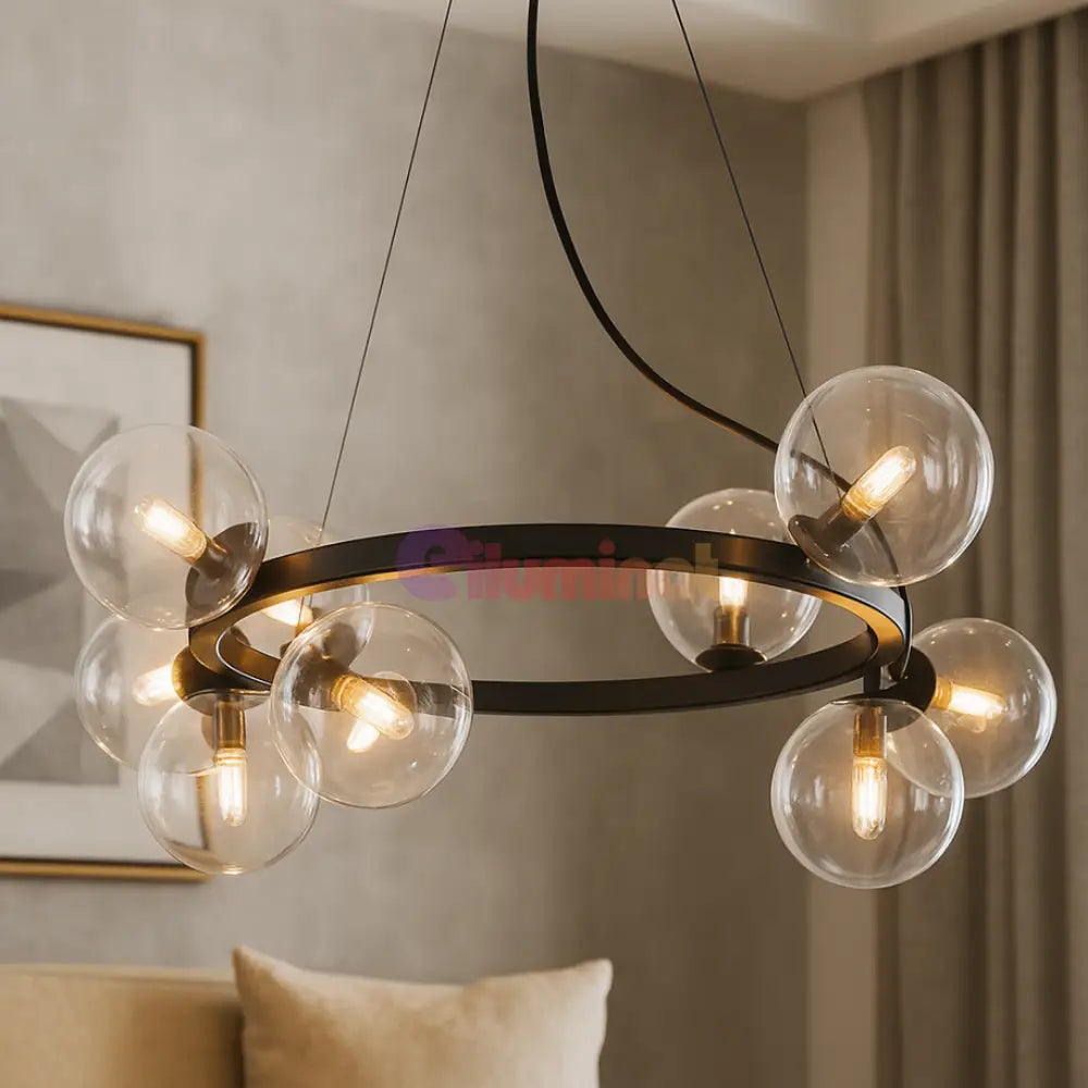Lustra Suspendata Abajur 11xG9 Black AURIE / ABAJUR Lighting Fixtures