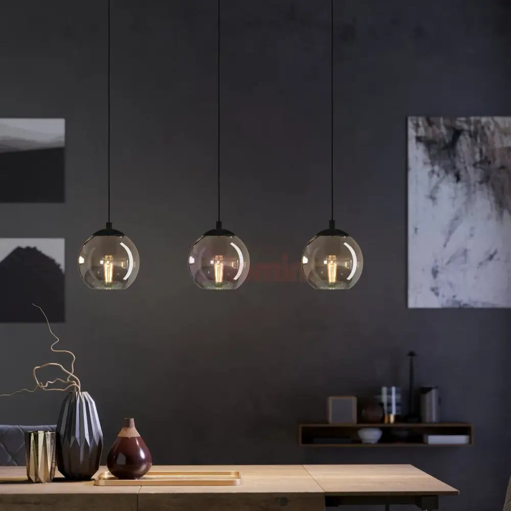 Lustra Suspendata ARISCANI 3xE27 Black 76.5CM Chandeliers