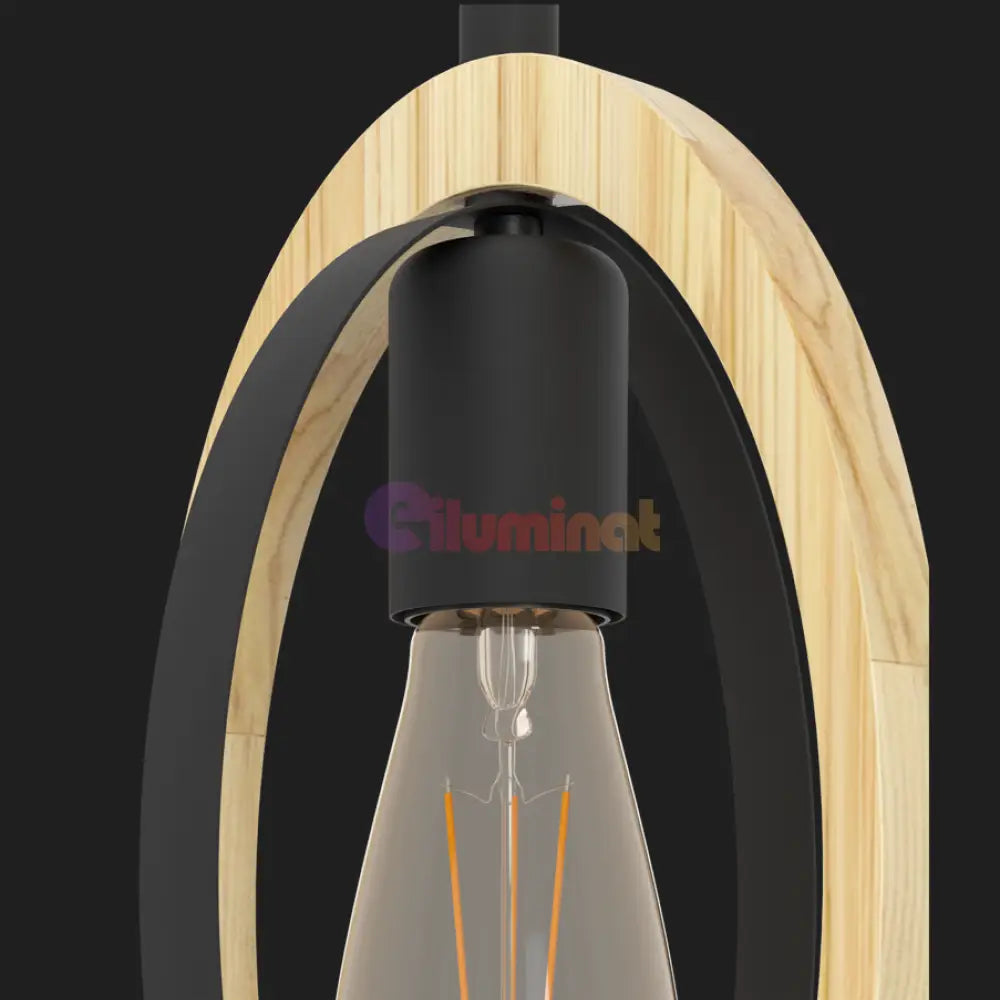 Lustra Suspendata BASILDON Nature Black 110CM NEAGRA / VINTAGE SI RETRO DESIGN / 110CM Chandeliers