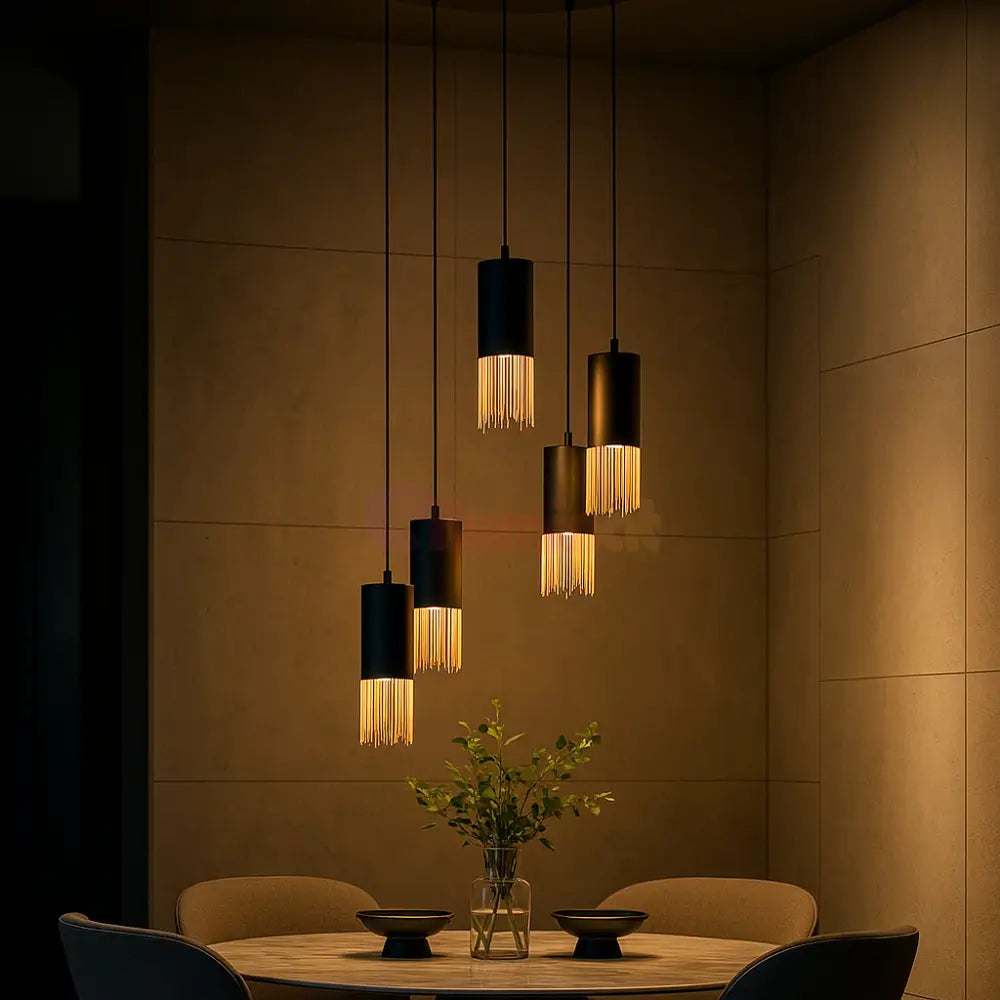 Lustra Suspendata COUNUZULUS 5xE27 IP20 Black NEAGRA Chandeliers