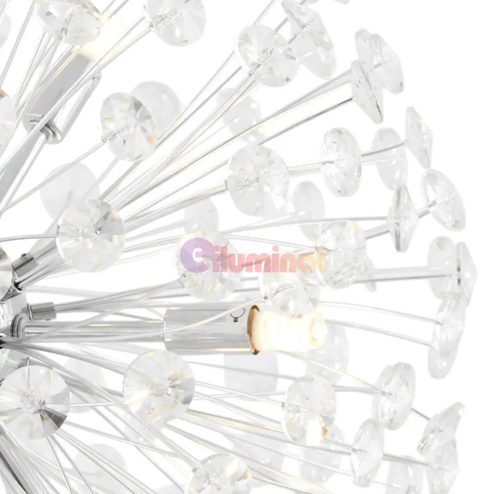 Lustra Suspendata Crystal Dandelion Silver Lighting Fixtures