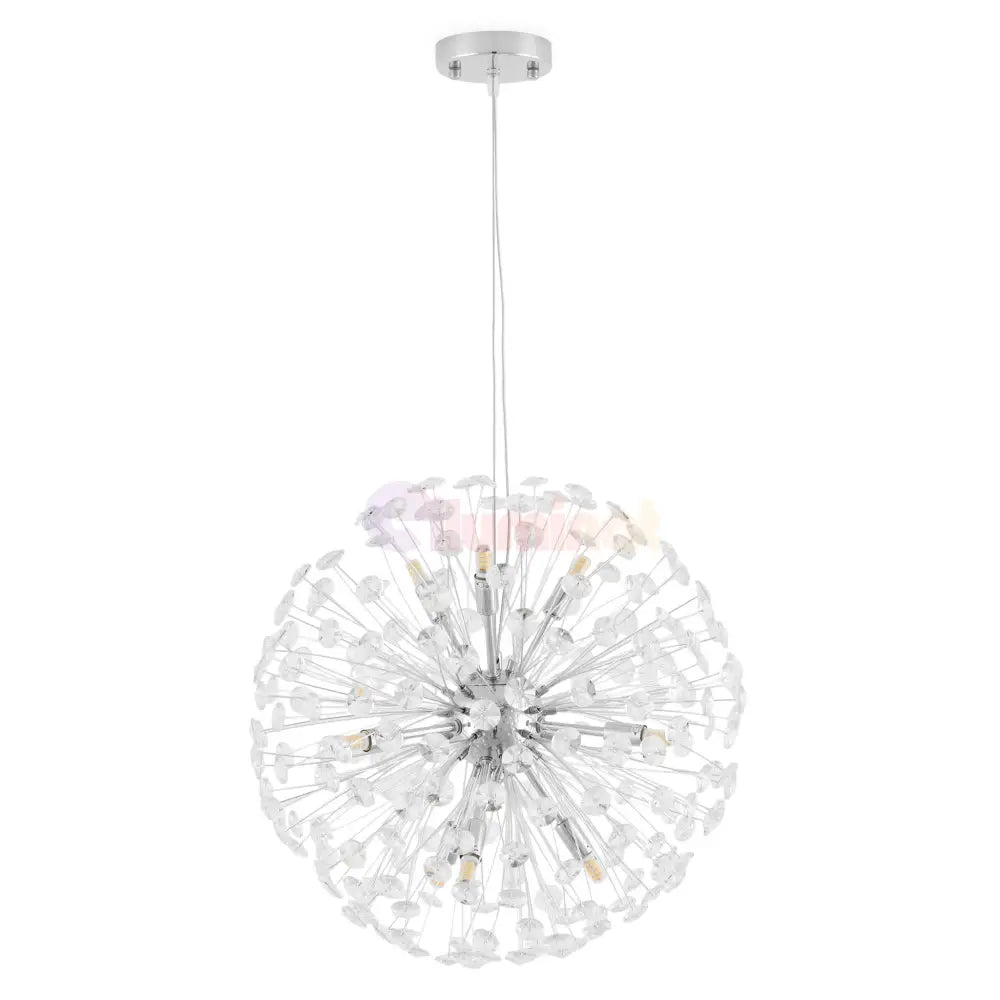 Lustra Suspendata Crystal Dandelion Silver Lighting Fixtures