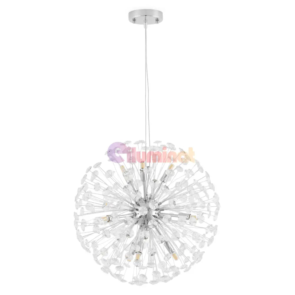 Lustra Suspendata Crystal Dandelion Silver Lighting Fixtures