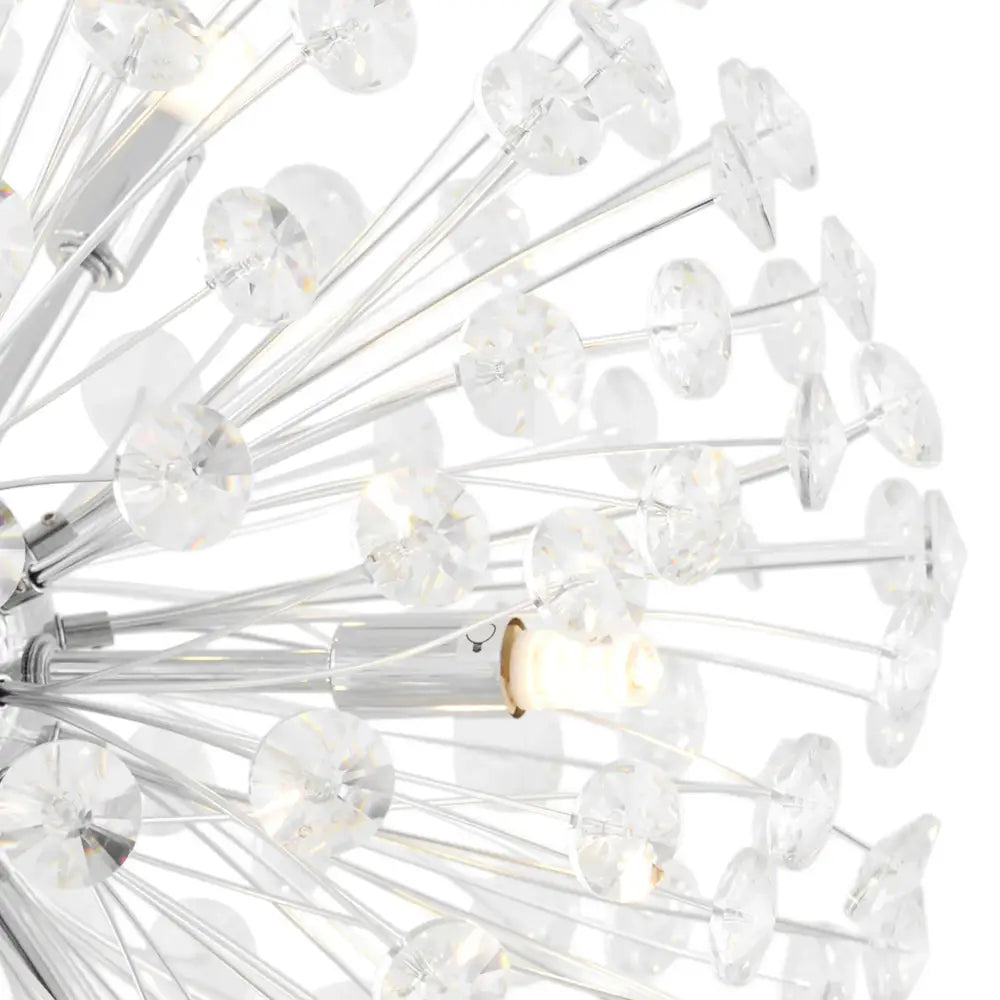 Lustra Suspendata Crystal Dandelion Silver Lighting Fixtures