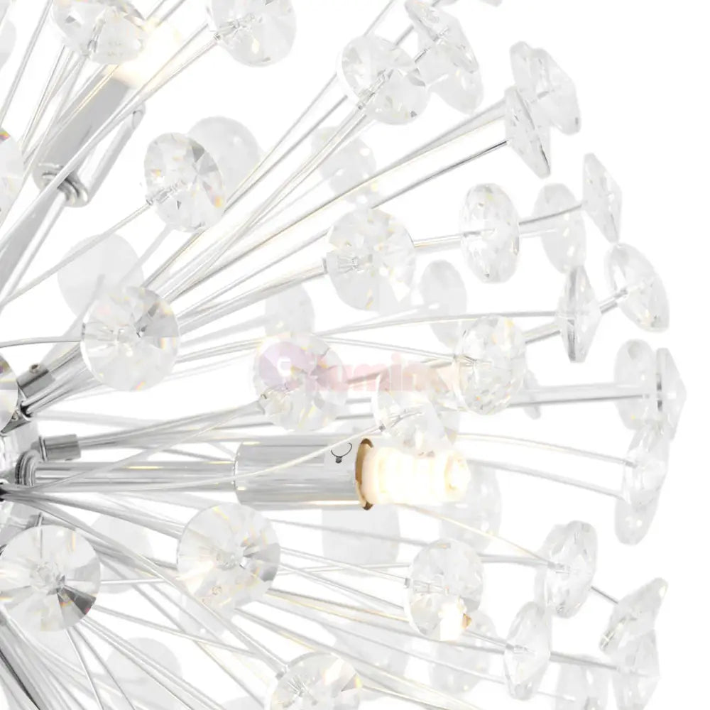 Lustra Suspendata Crystal Dandelion Silver Lighting Fixtures