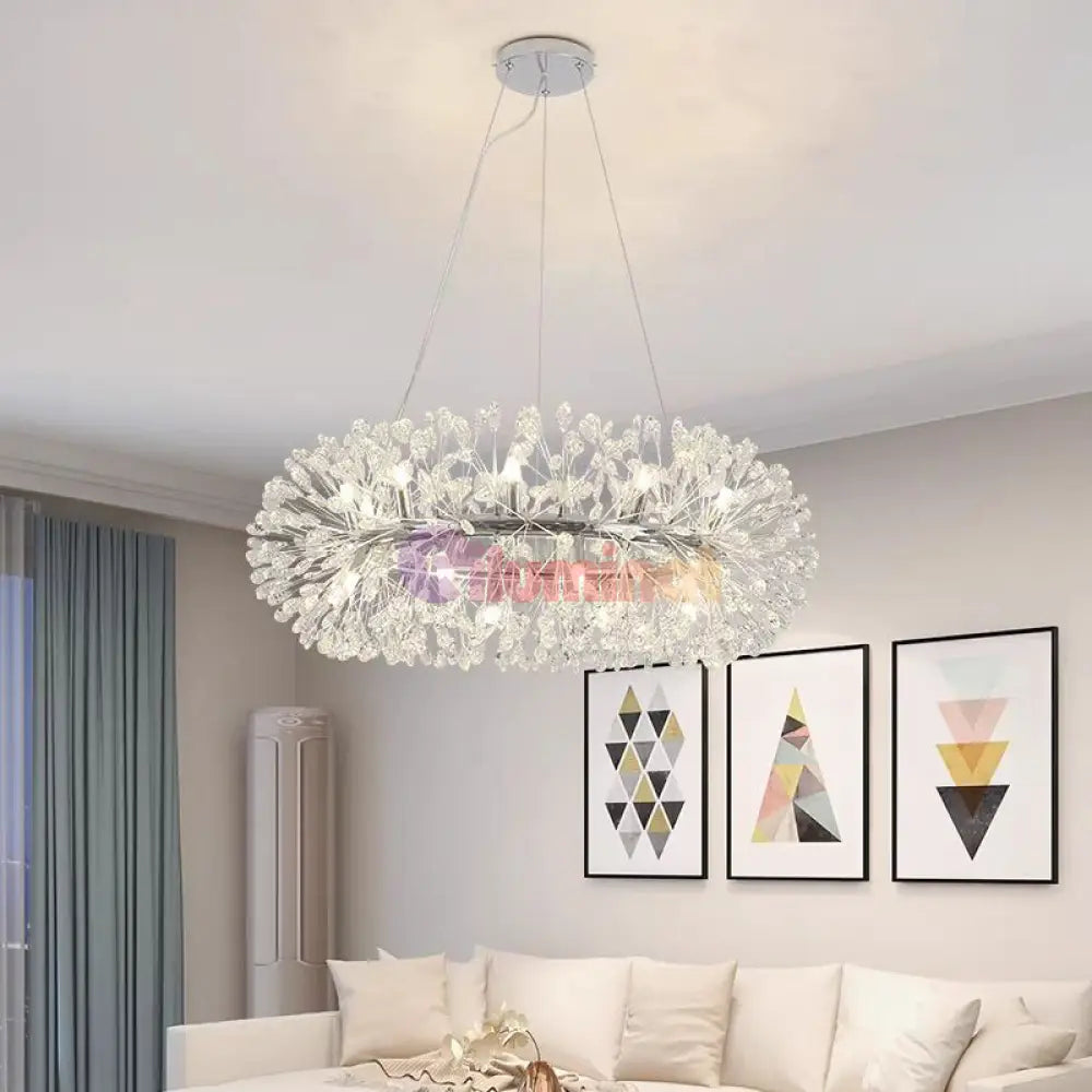 Lustra Suspendata Crystal Dandelion Silver XXL Lighting Fixtures