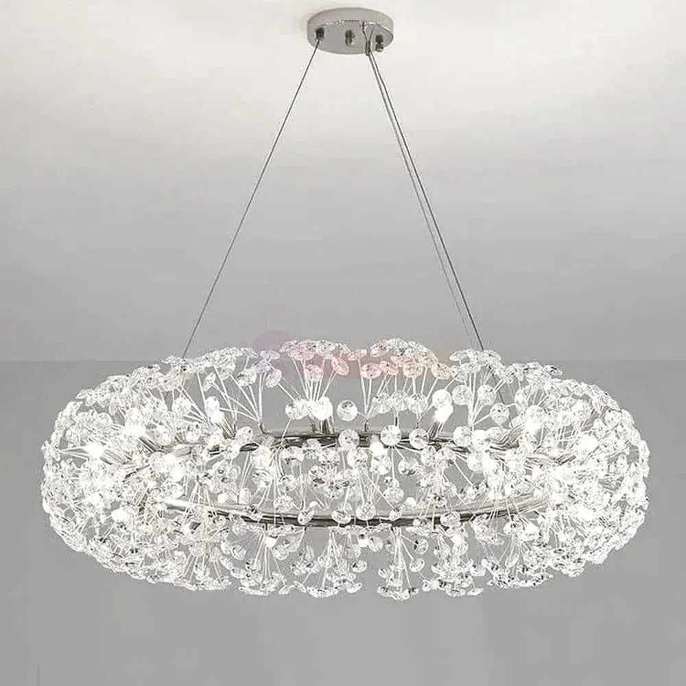 Lustra Suspendata Crystal Dandelion Silver XXL Lighting Fixtures
