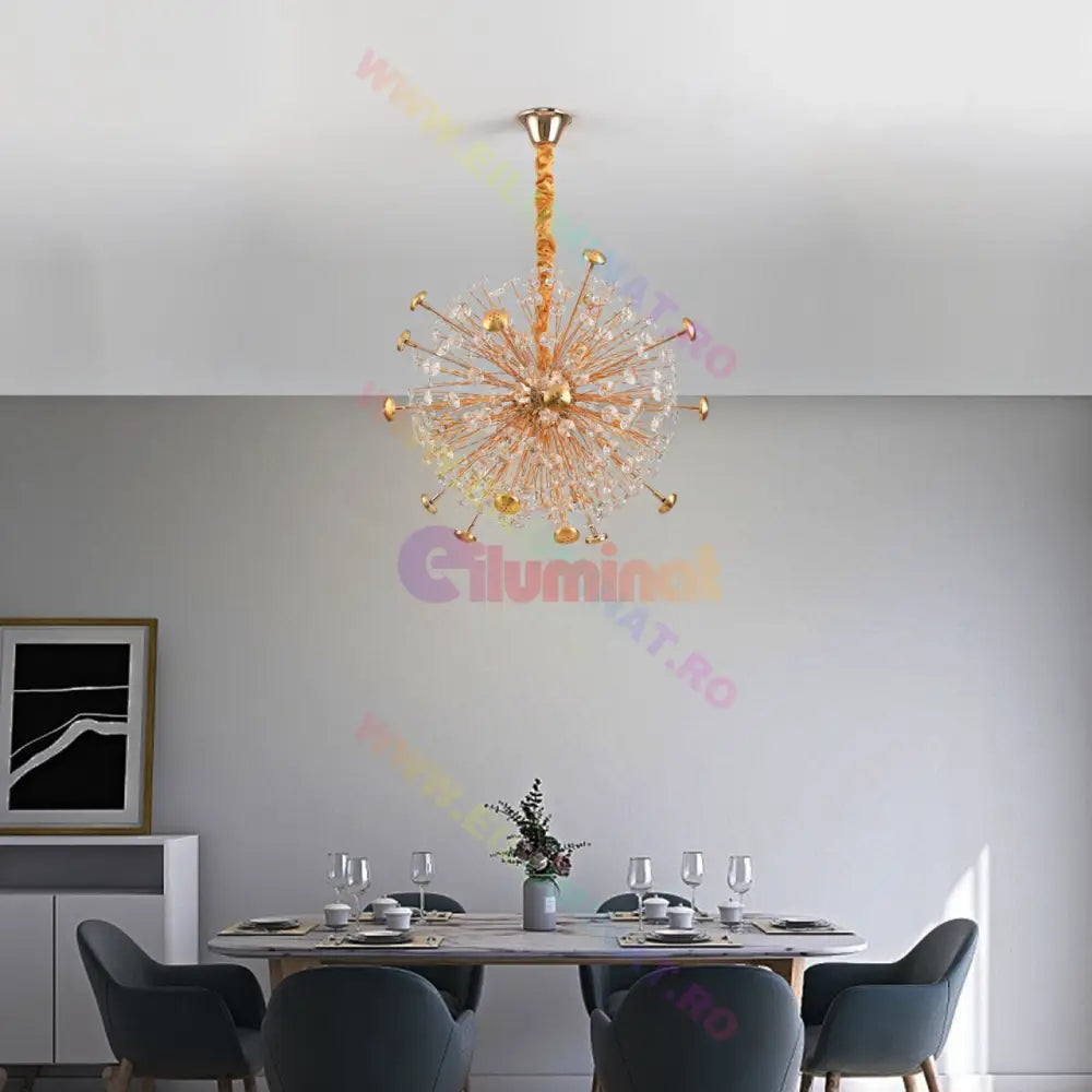 Lustra Suspendata Crystal Priceless Gold Lighting Fixtures