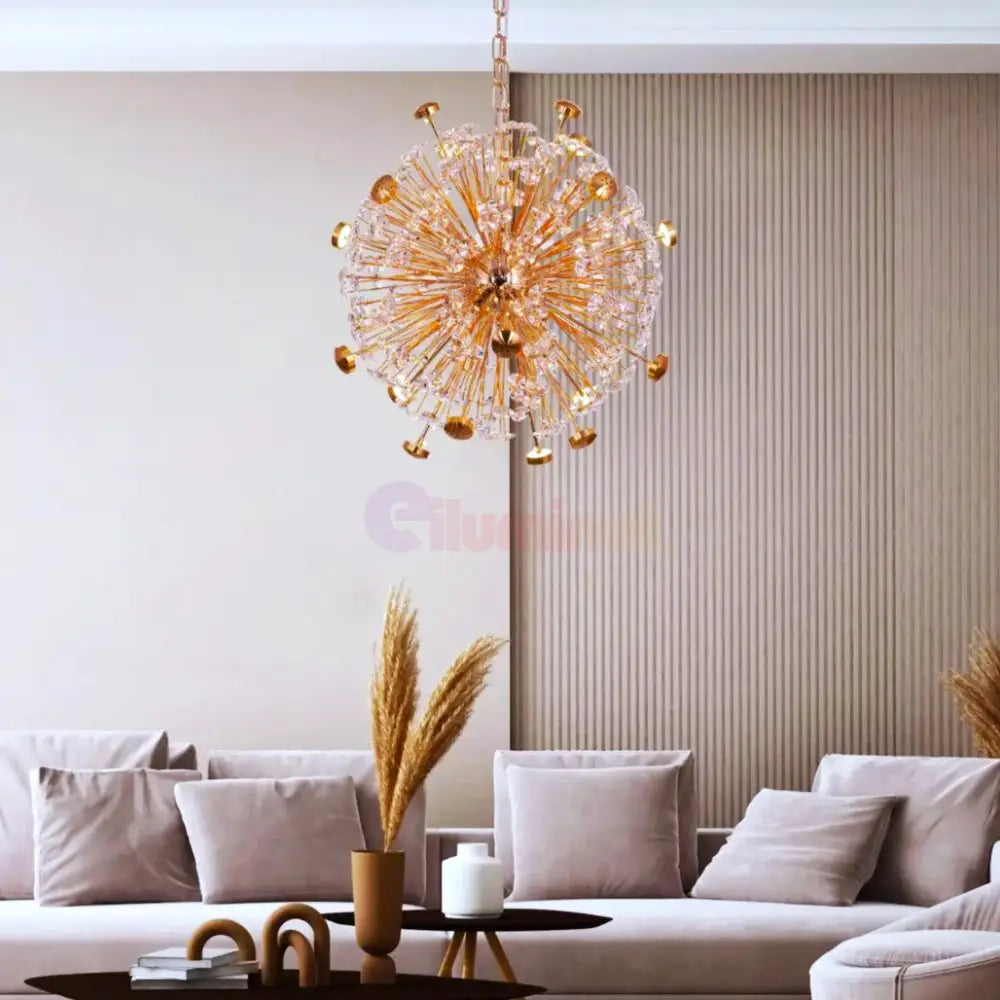 Lustra Suspendata Crystal Priceless Gold Lighting Fixtures