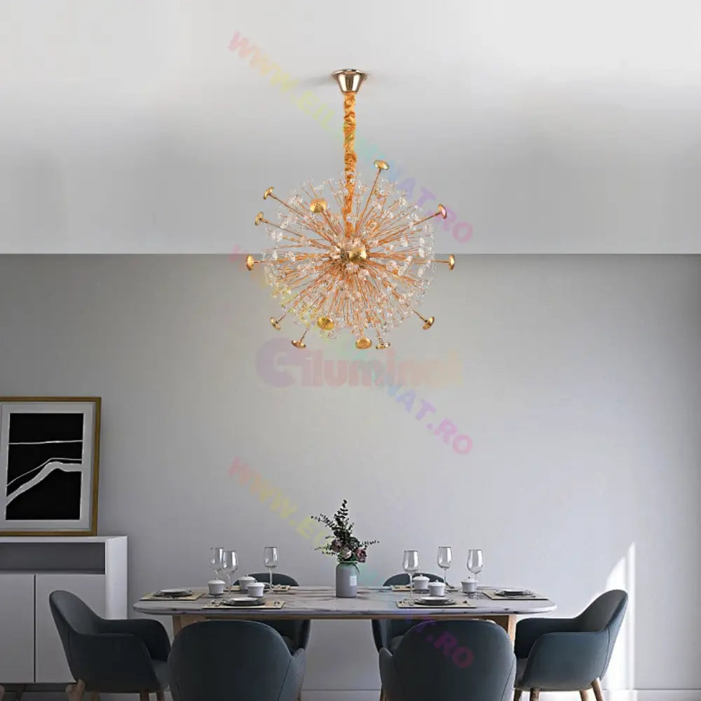 Lustra Suspendata Crystal Priceless Gold Lighting Fixtures