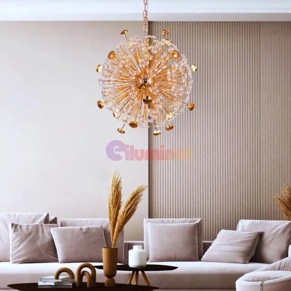 Lustra Suspendata Crystal Priceless Gold Lighting Fixtures