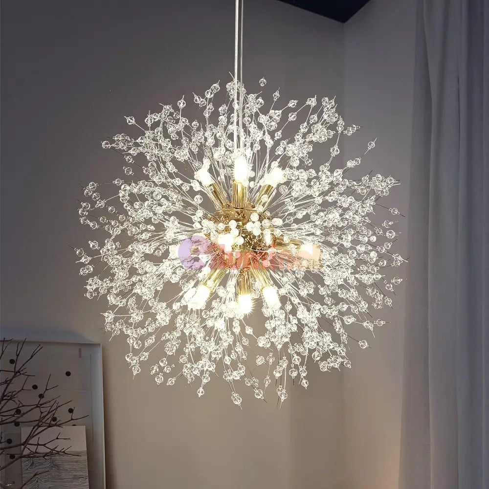 Lustra Suspendata Crystal Sigma Gold Lighting Fixtures