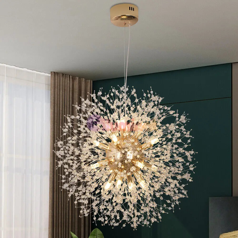 Lustra Suspendata Crystal Sigma Gold Lighting Fixtures