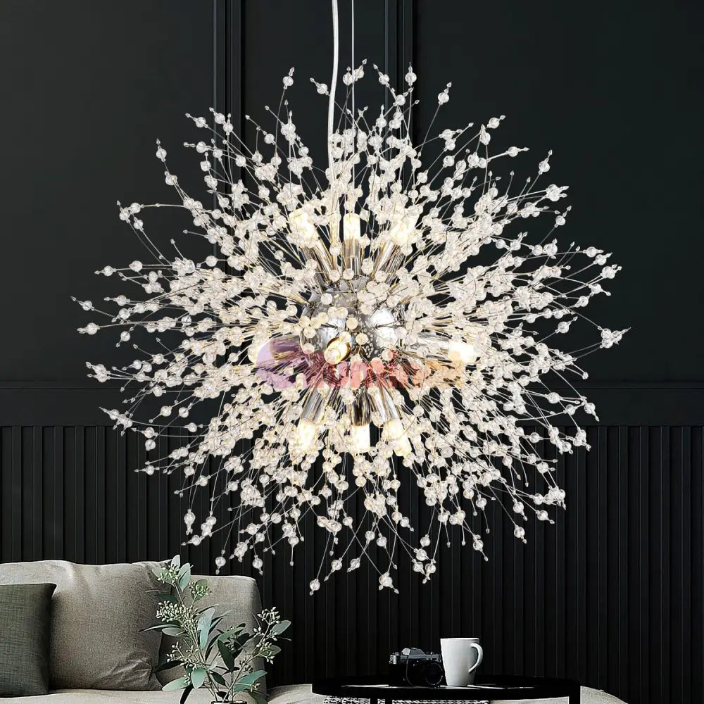 Lustra Suspendata Crystal SIGMA Silver Lighting Fixtures