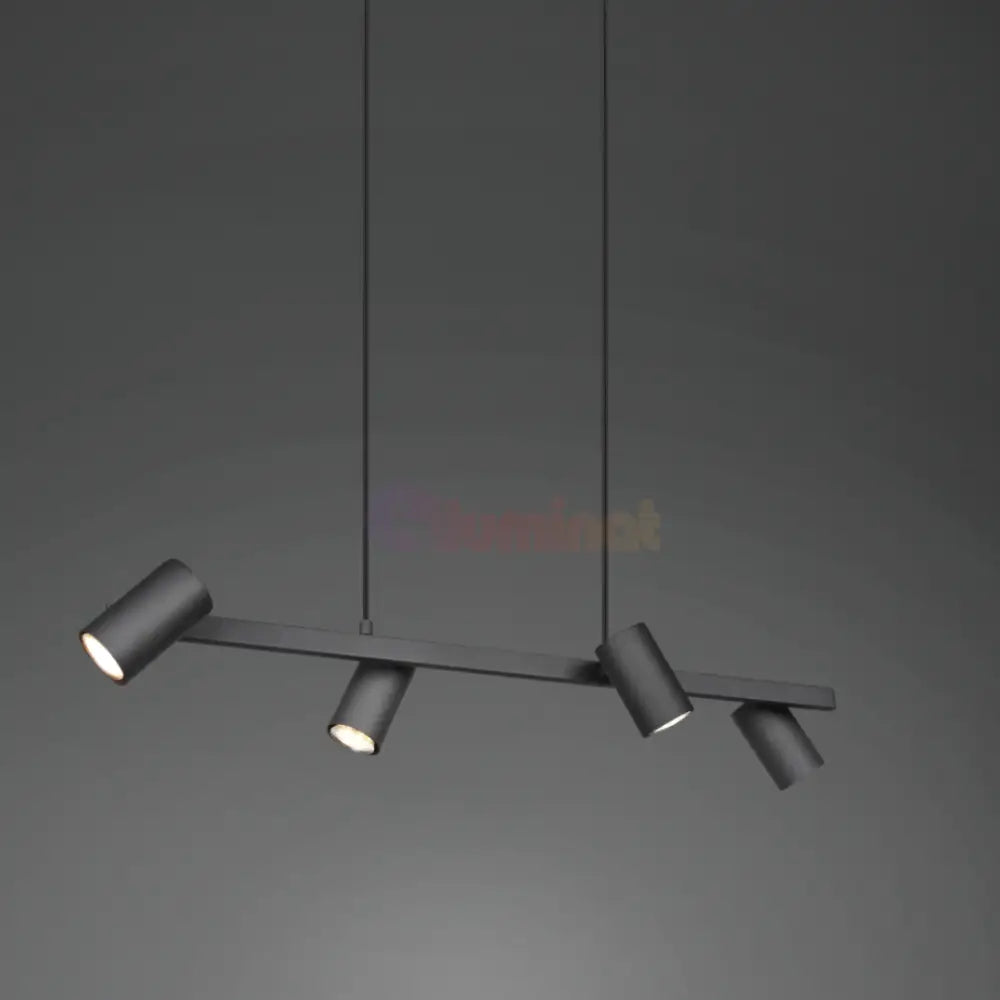 Lustra cu 4 Spoturi MARLEY Black NEAGRA / 80CM / MINIMALIST DESIGN led ceiling light