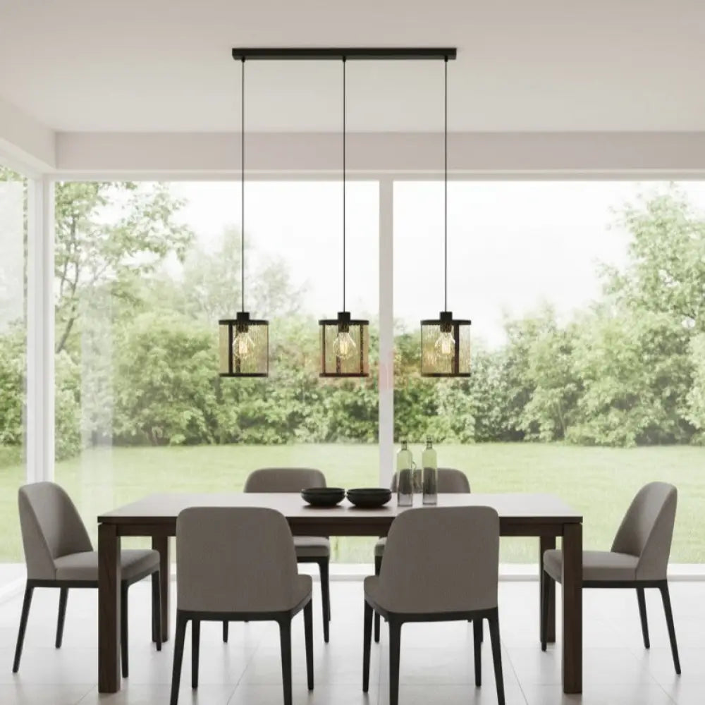 Lustra Suspendata DELLOW Black Eglo Chandeliers