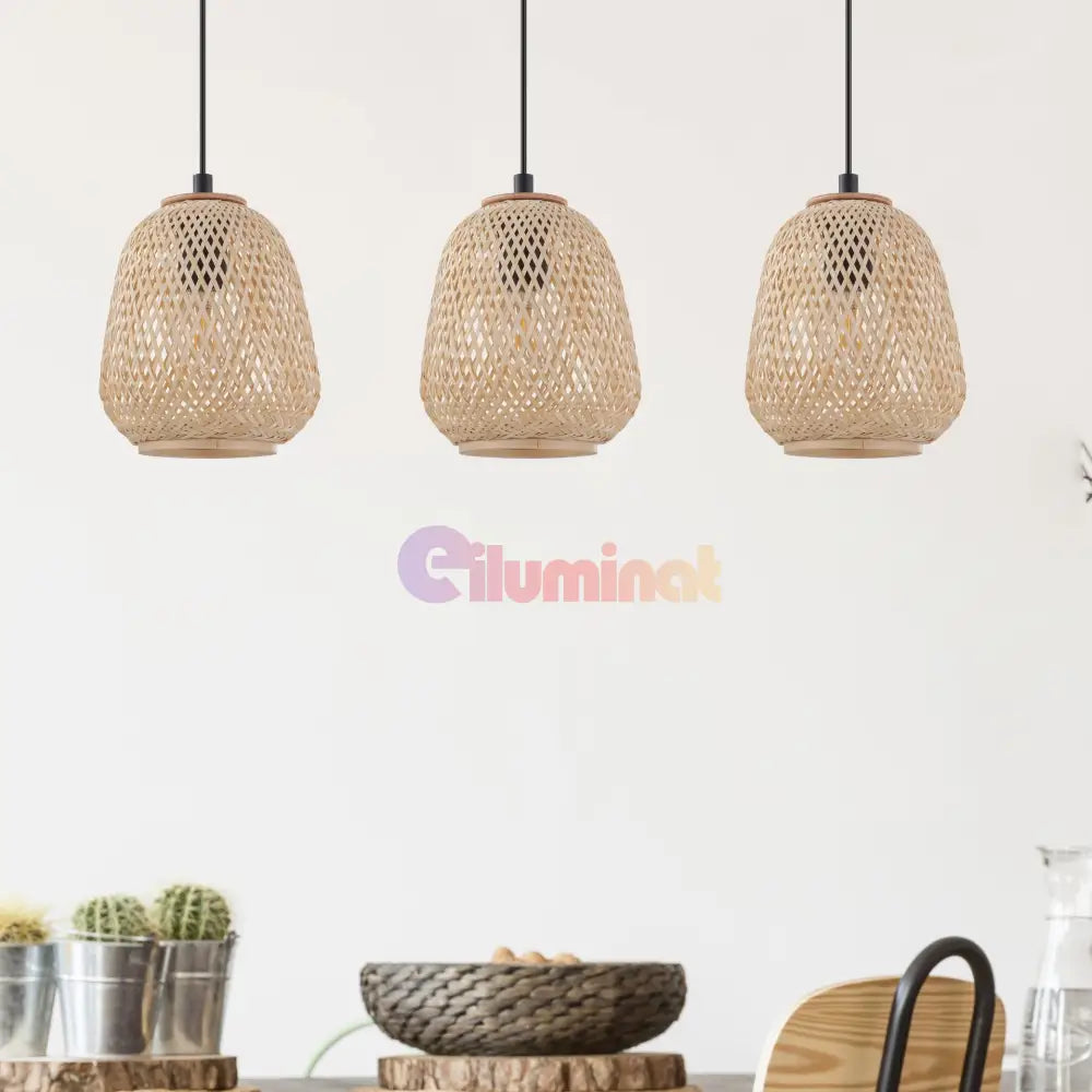 Lustra Suspendata DEMBLEBY Wood 110CM LEMN / SUSPENDATE / 110CM Chandeliers